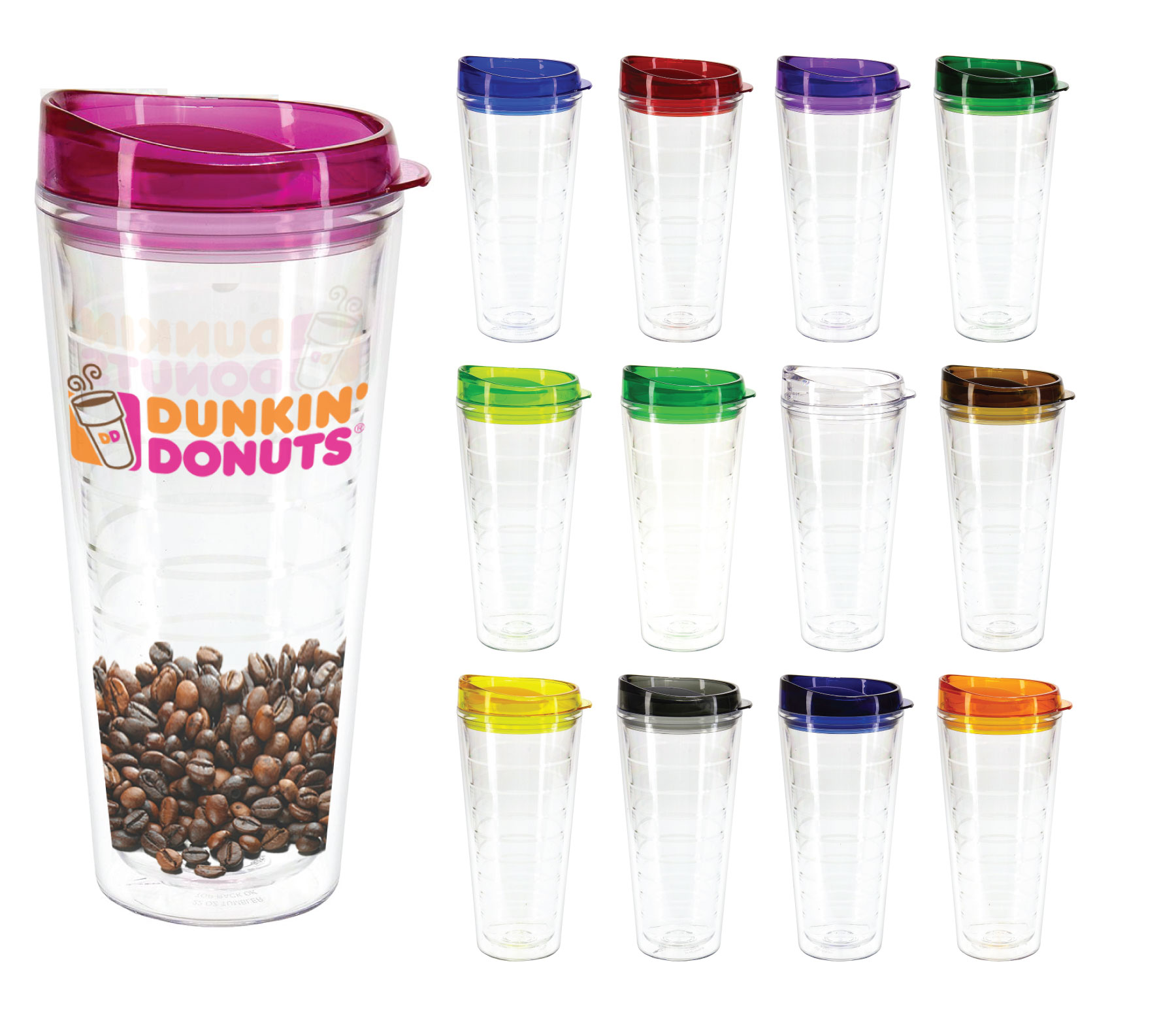 22 oz Tumbler with Translucent Lid - Full Color Imprint 2