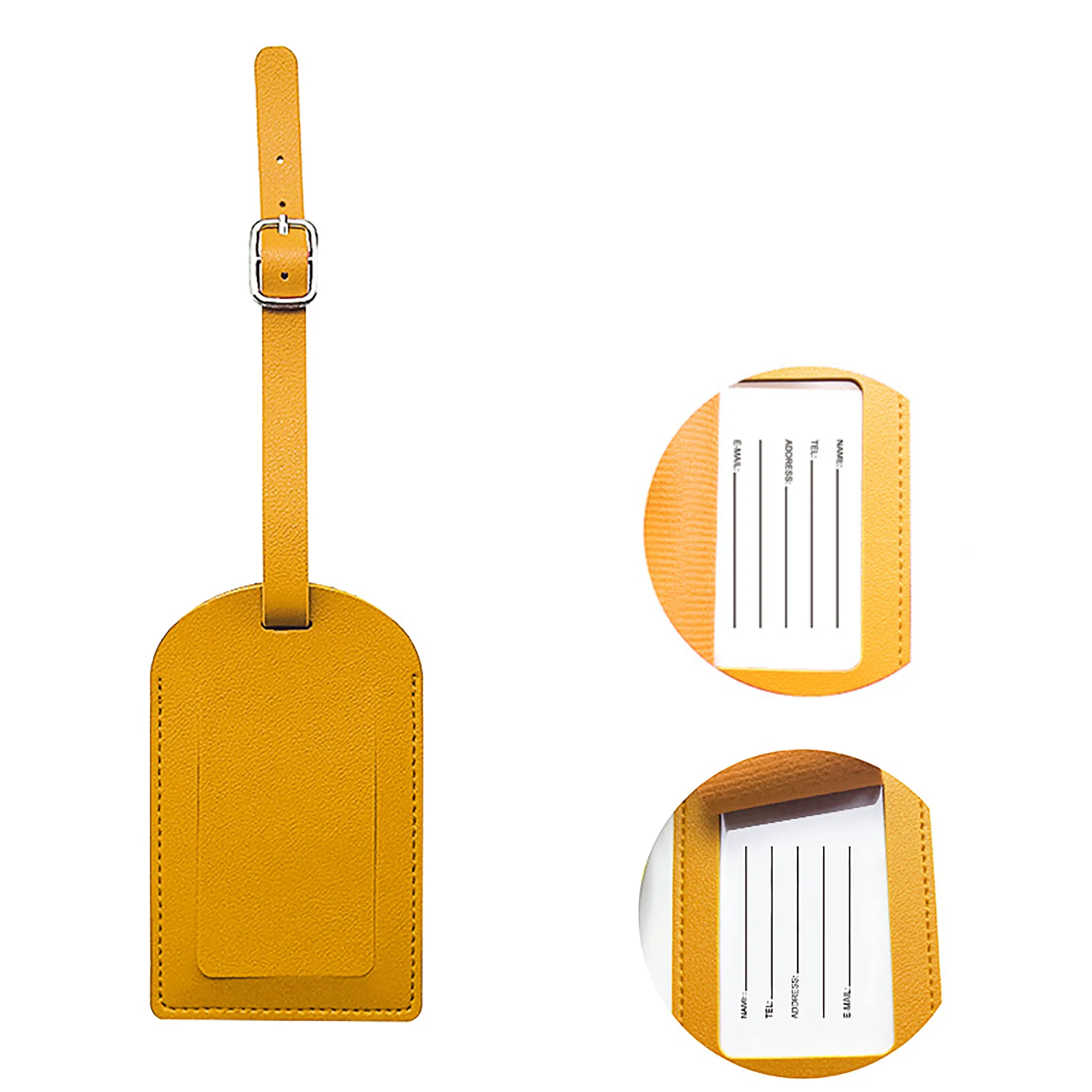 Costum Soft PU Leather Luggage Tag 10