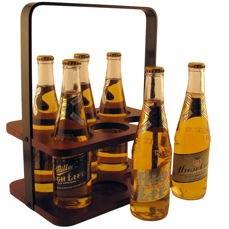 Wood 6 Pack Beverage Carrier 14