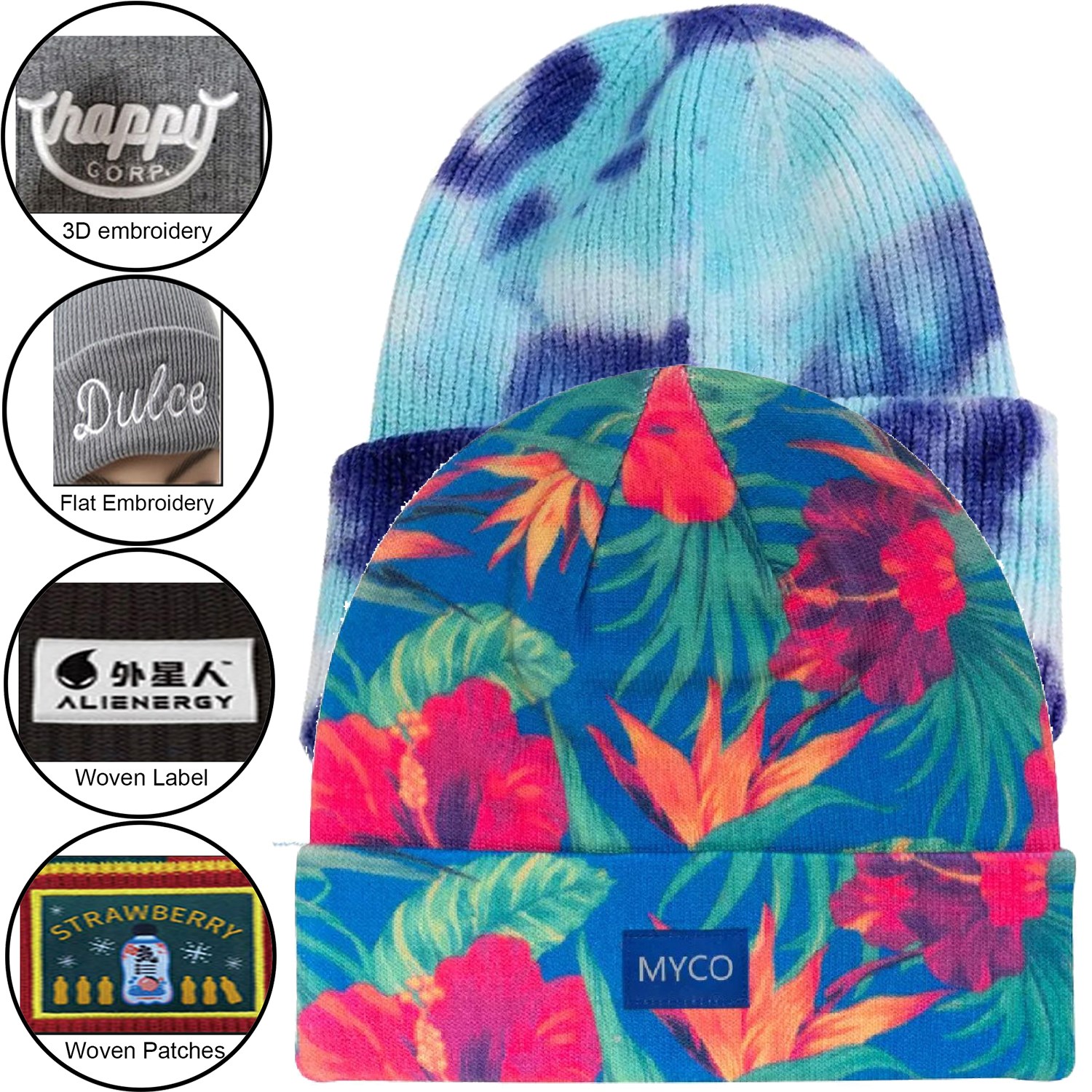 Knitted cuff sublimation beanie 2