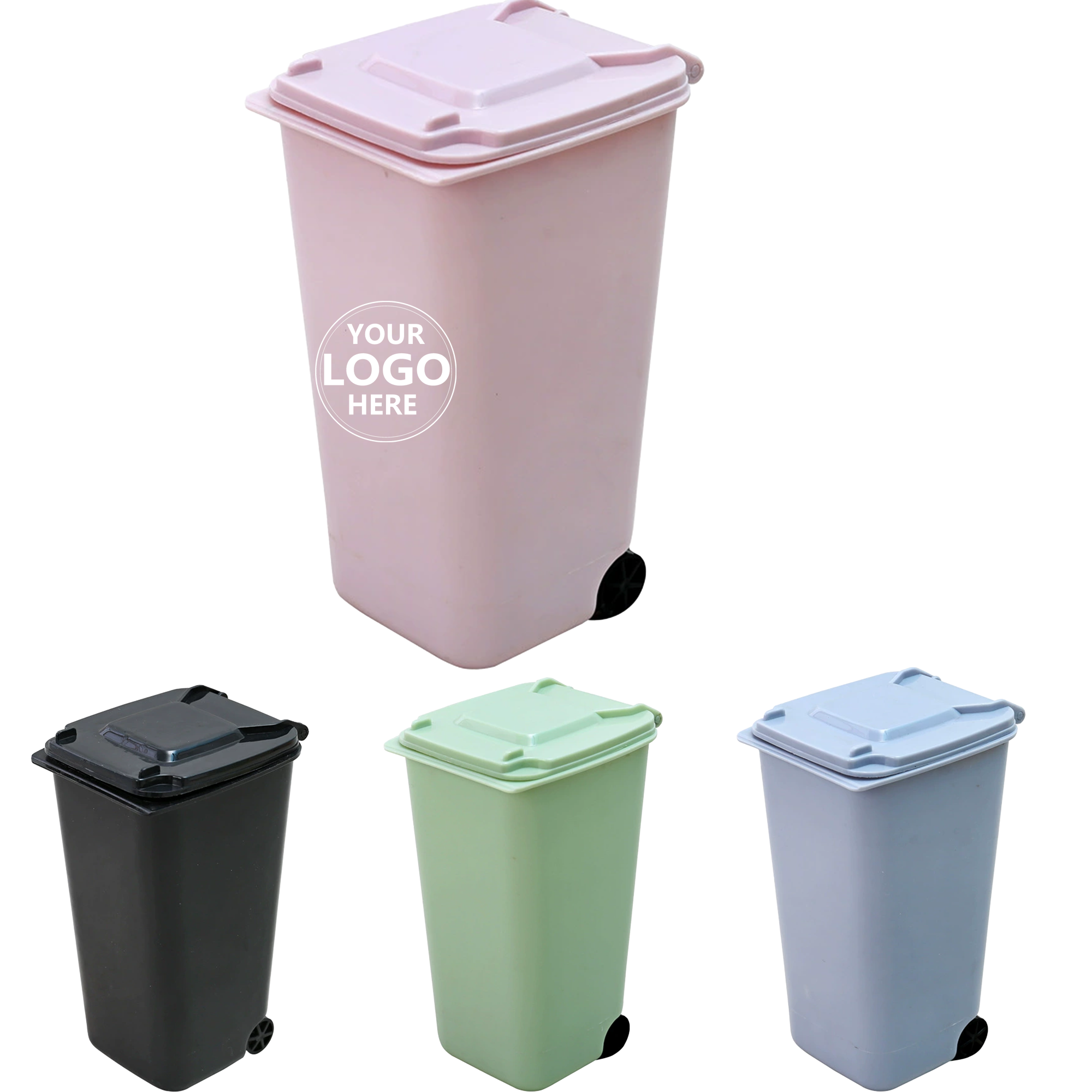 Mini Desktop Plastic Trash Can 2