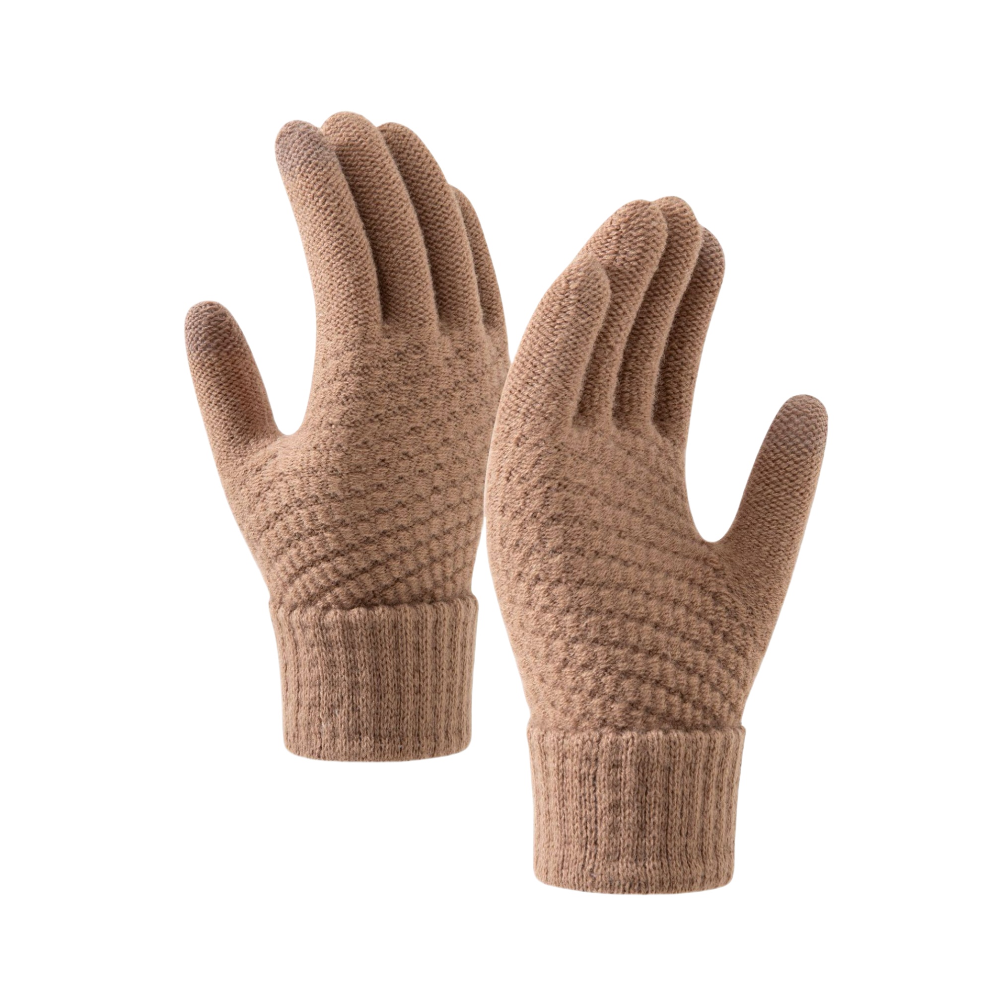 Winter Touchscreen Gloves Cable Knit Warm 4