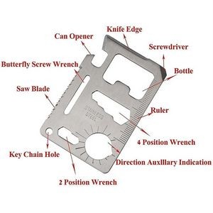 Stainless Steel 11 in 1 Survival Pocket Tools Credit Card 5