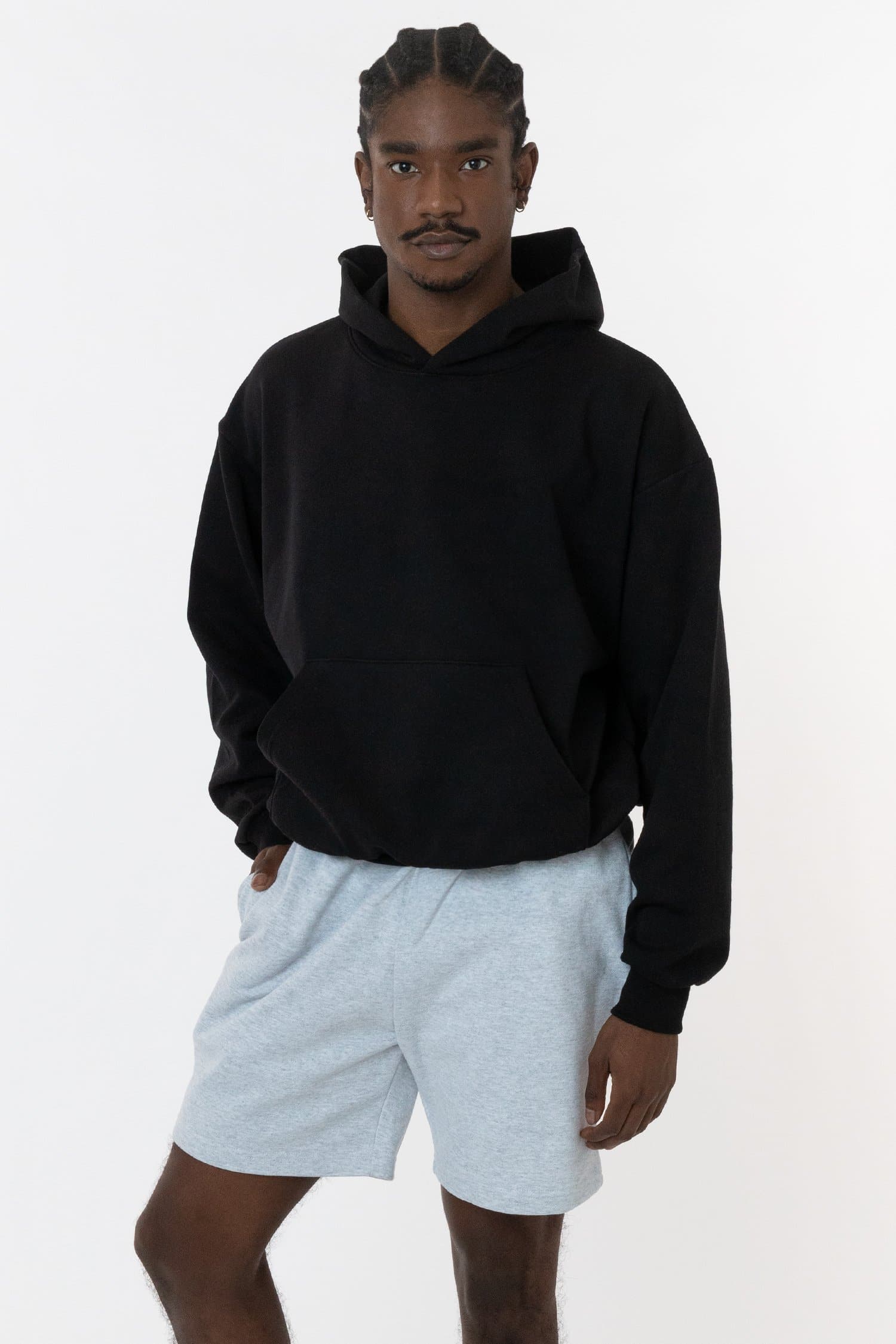 10 OZ MID-WEIGHT POLY COTTON FLEECE WIDE HOODIE 10