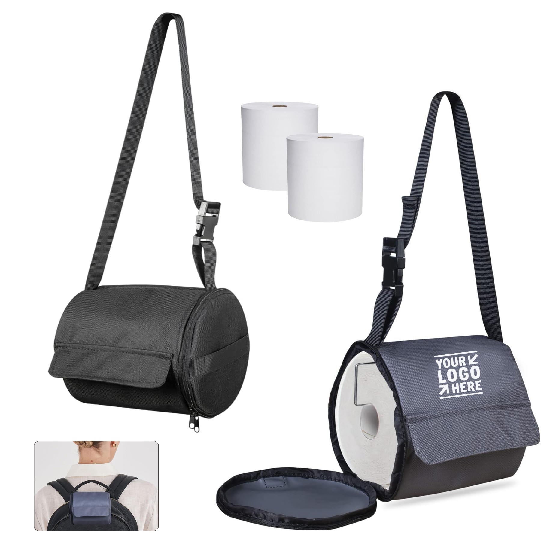 Hanging Camping Toilet Paper Holder Outdoor Travel Portable Roll Paper Reusable Storage Bag 3