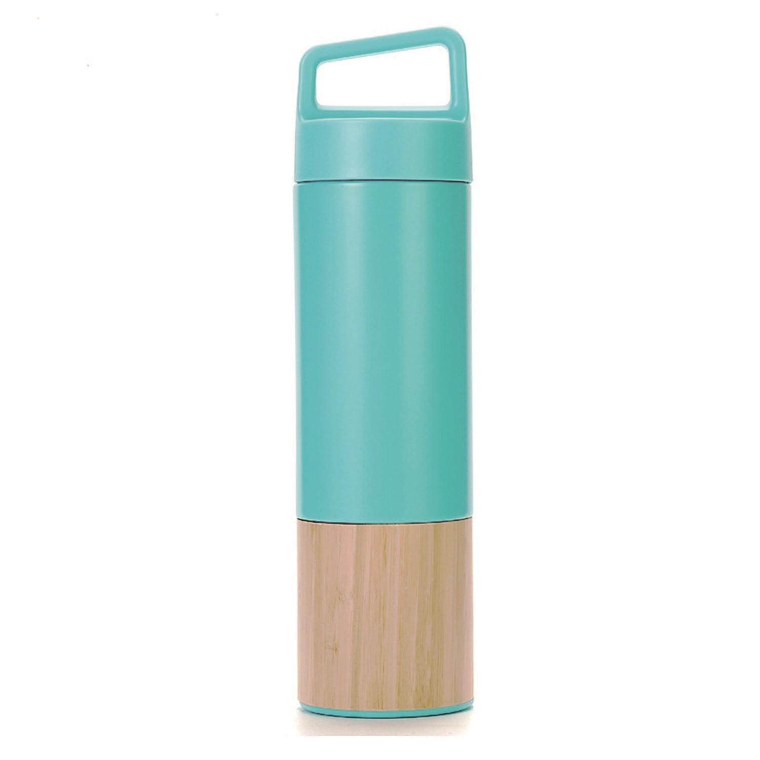 20Oz. Bamboo- Wrapped Insulated Water Bottle With Handle, custom water bottle with logo imprint 6