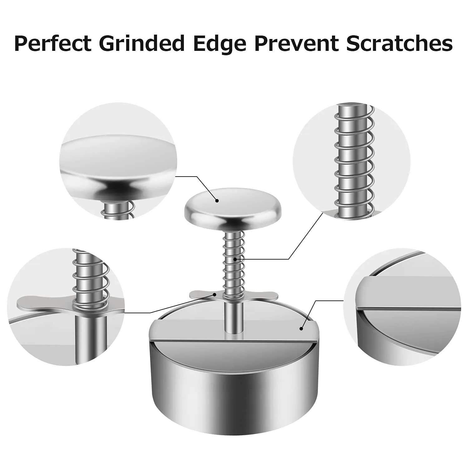 Stainless Steel Adjustable Hamburger Patty Maker 3