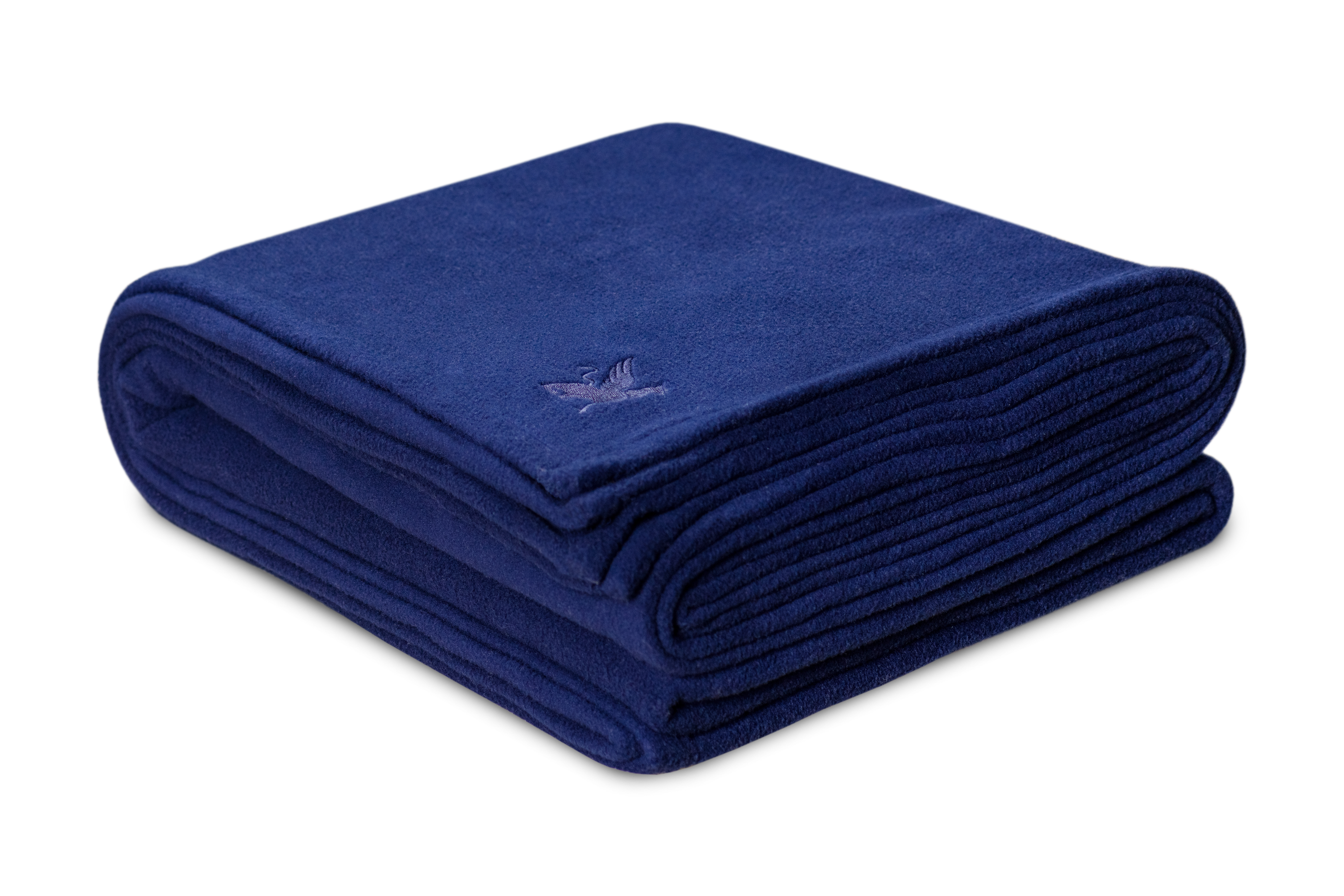 Navy Blue 100% Polyester Antipill Full Fleece Blanket 2