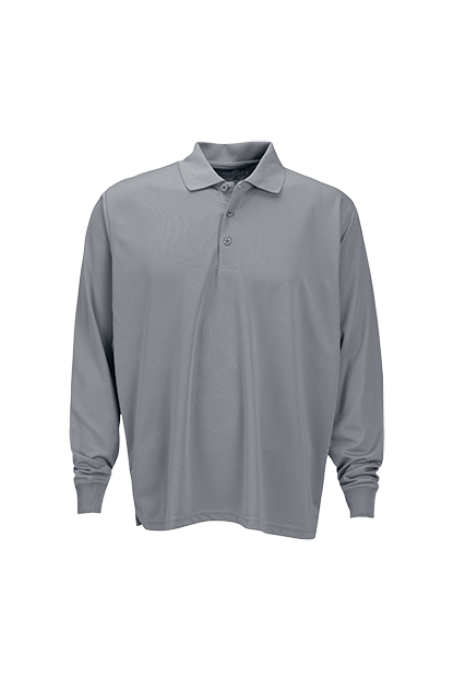 Vansport Omega Long Sleeve Solid Mesh Tech Polo 27