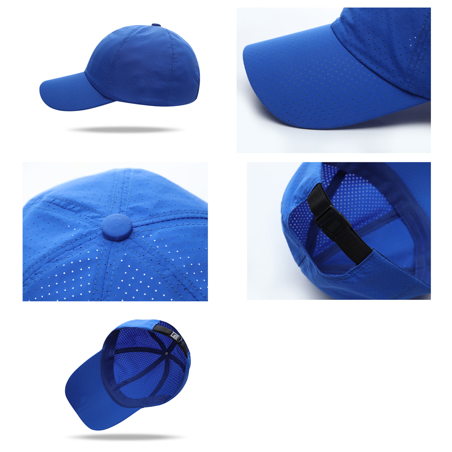 Stock Solid Color Quick Dry Poly 6 Panel Cap, Elastic Back 19