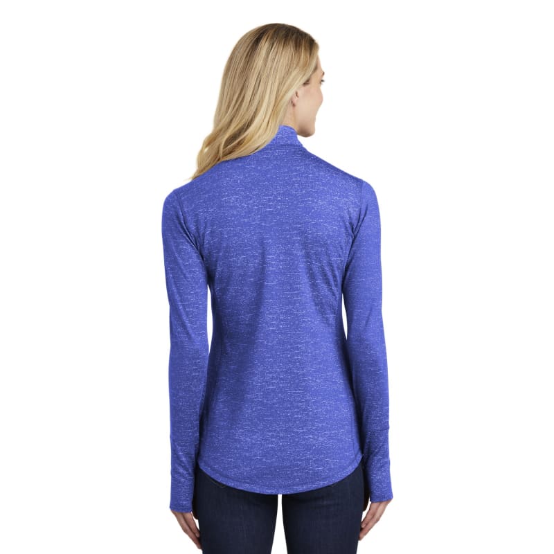 Sport-Tek Women's Sport-Wick Stretch Reflective Heather 1/2-Zip Pullover. 19