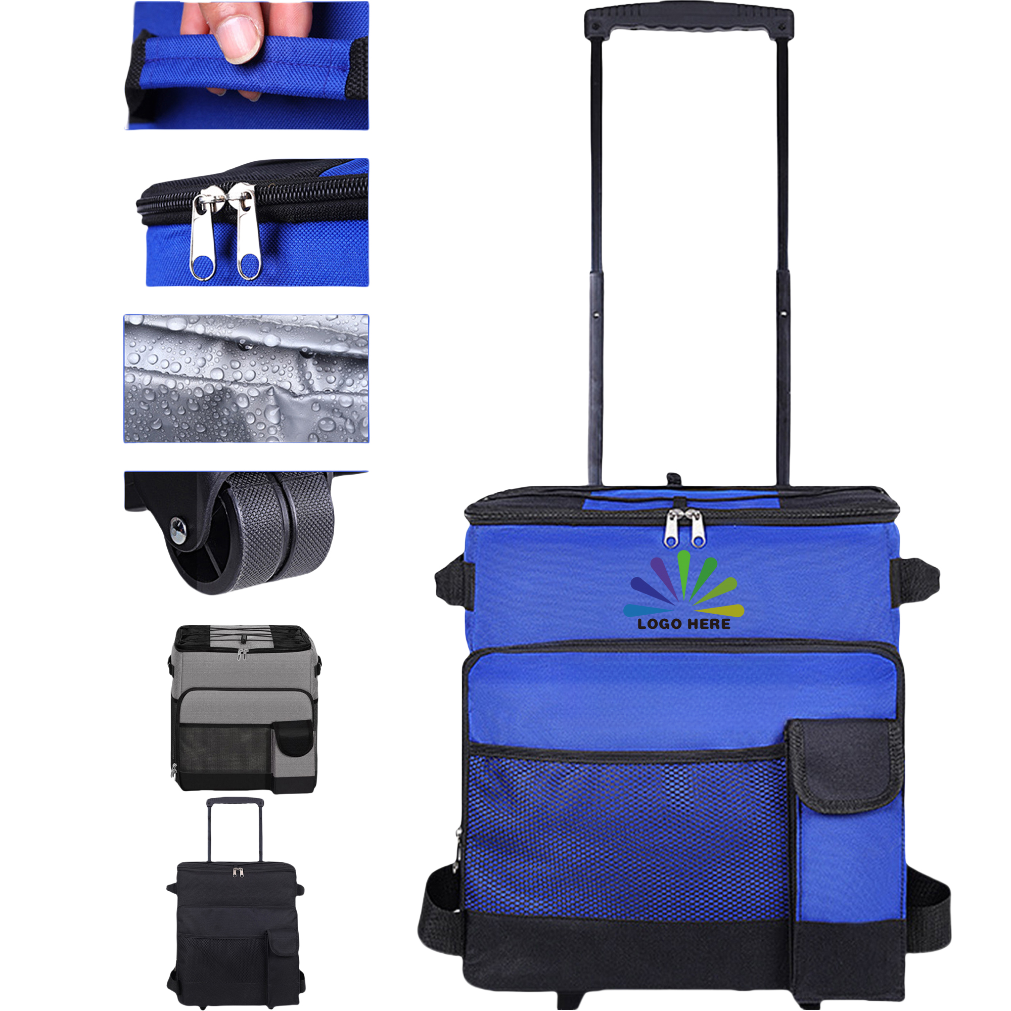 Leakproof Wheeled Collapsible Cooler Bag With Handle MOQ1 3