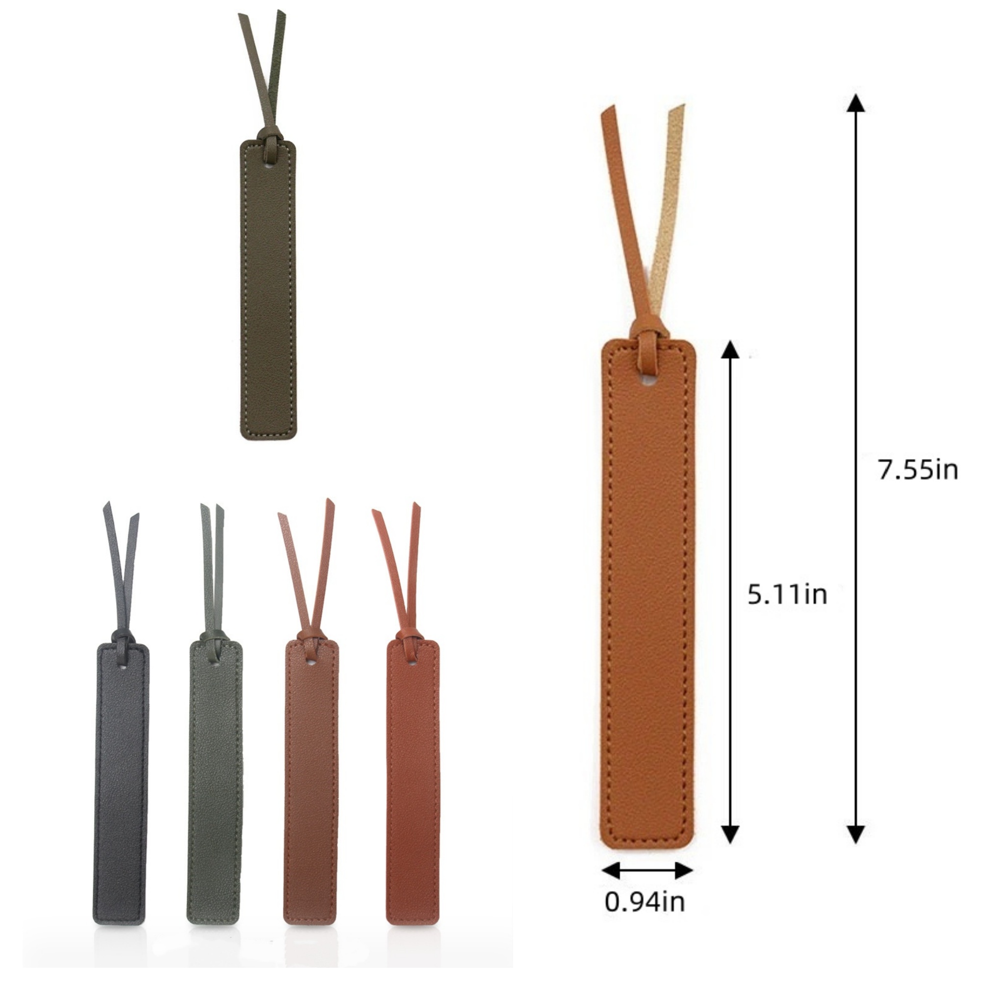 Customized portable PU leather bookmark 4