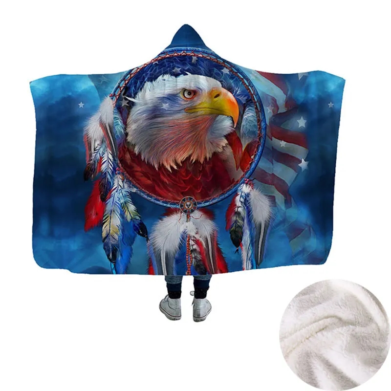 60x80 Hooded Sherpa Sublimation Hoodie Blankets 1