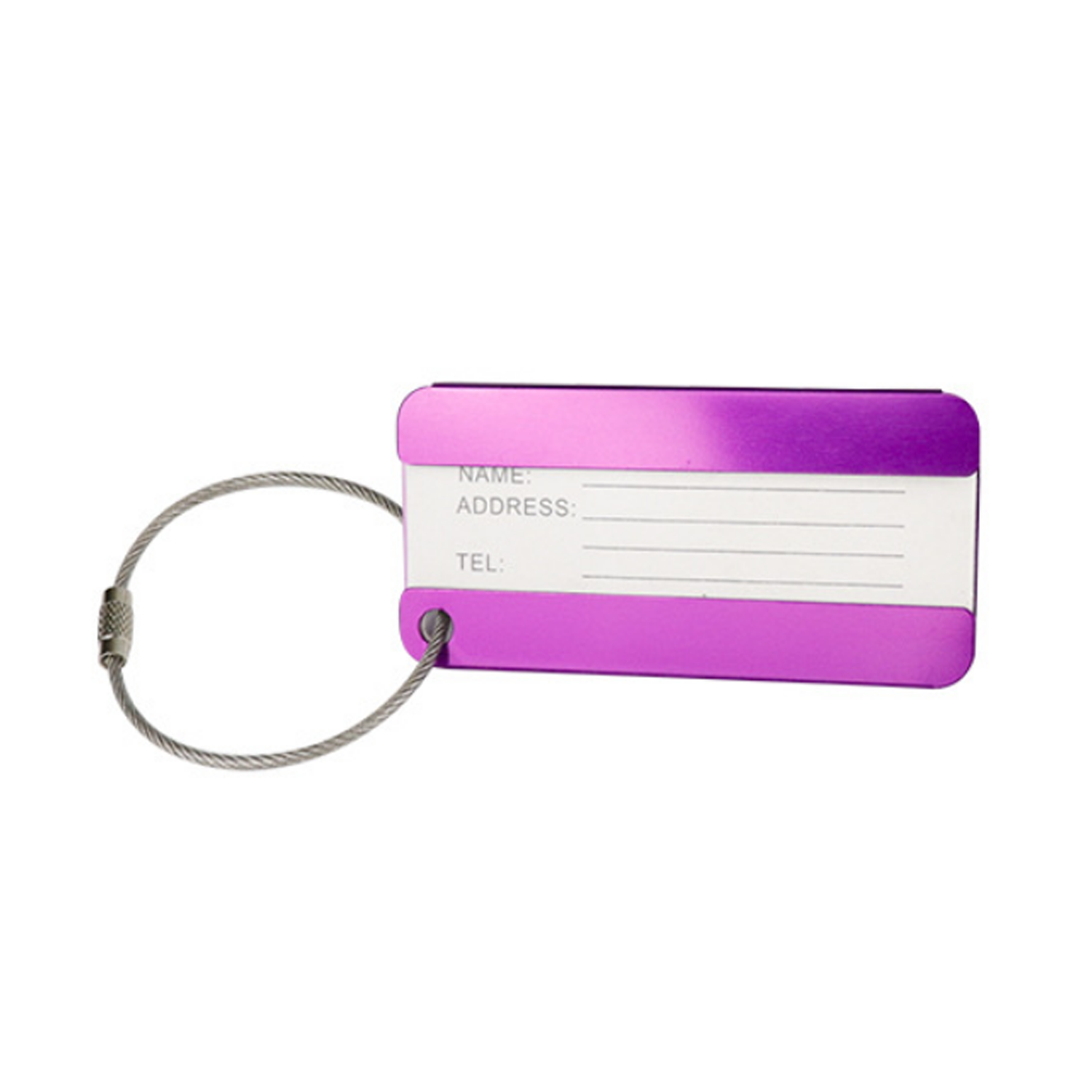 Square Aluminum Alloy Travel Luggage Tag 2