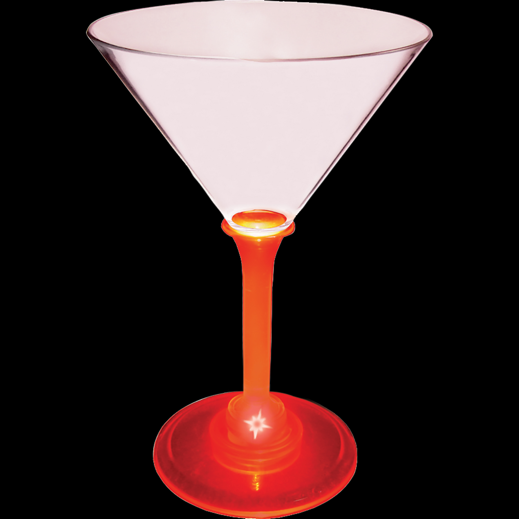 7oz Light Up Standard Stem Plastic Martini Glass 9