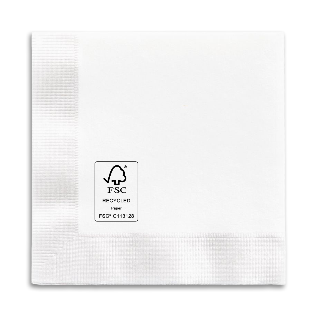 3-Ply White Beverage Napkin, FSC Certified 2