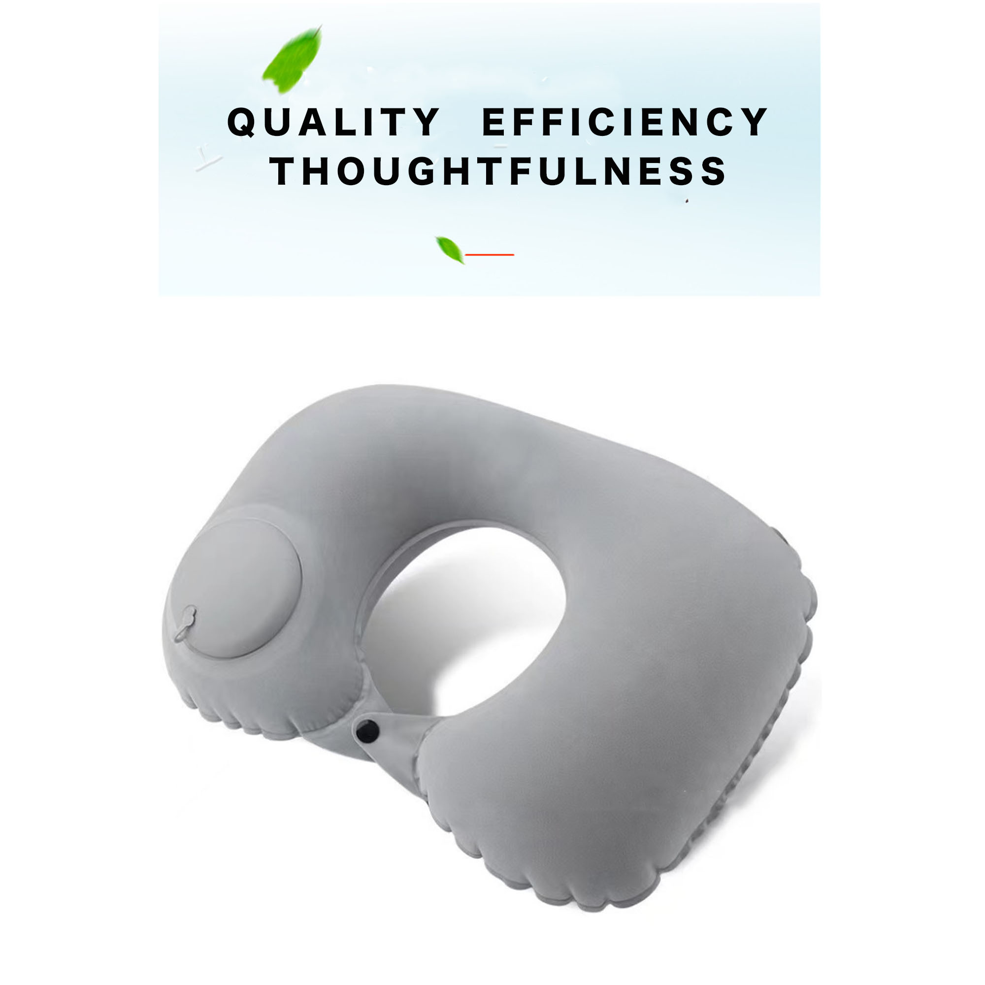 Manually Press The Inflatable U-shaped Pillow 2