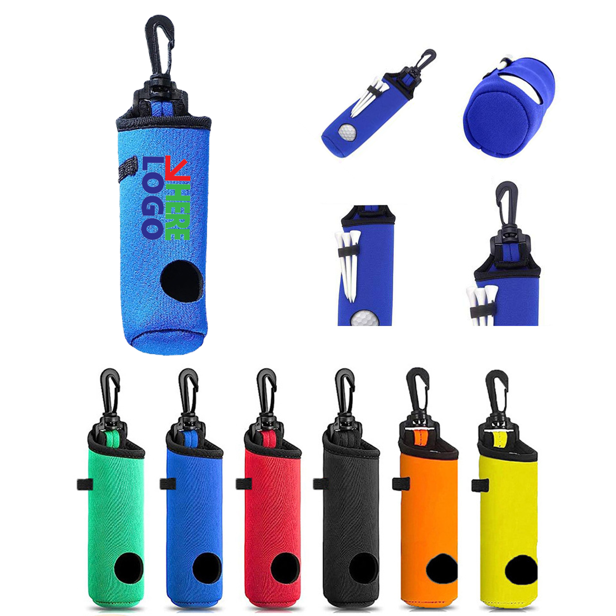 Colorful Neoprene Golf Ball Portable Storage Case 3