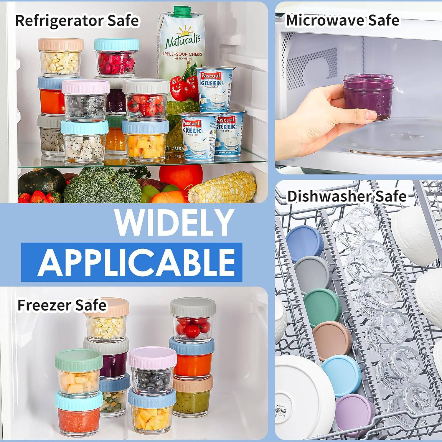 4oz BPA Free Baby Food Storage Jars w/ Lid 17