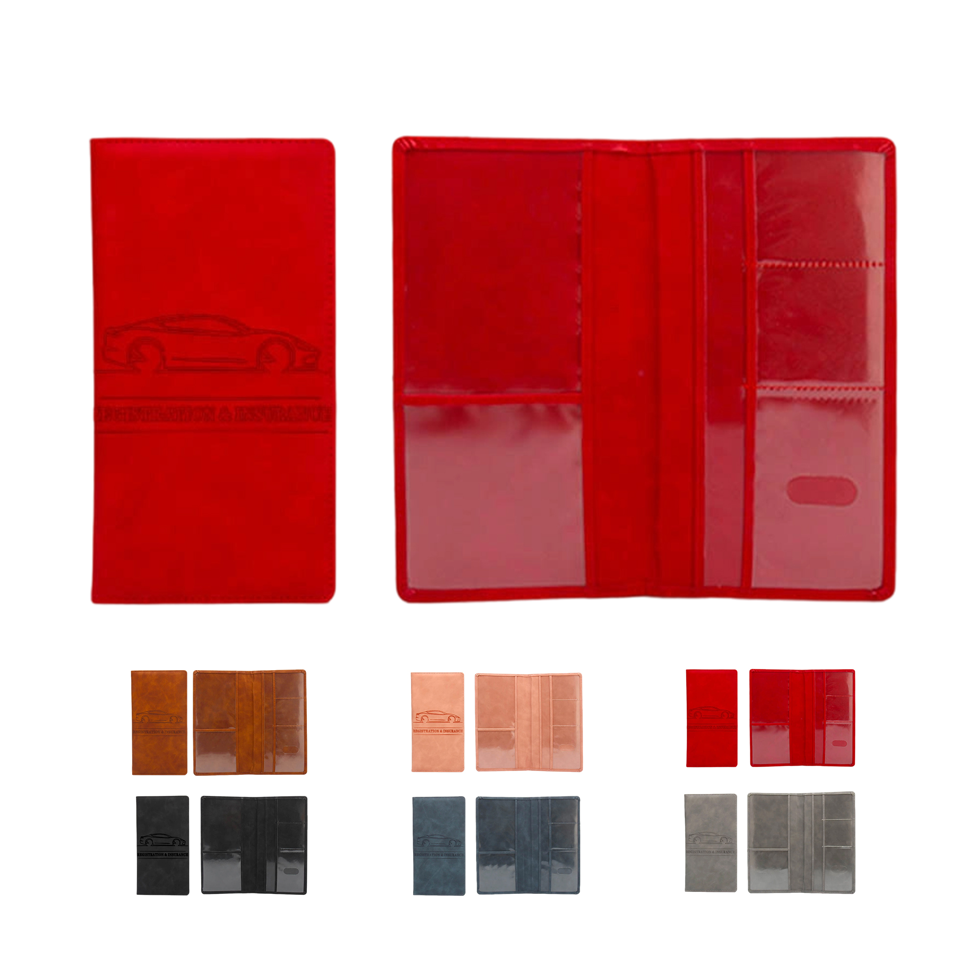 PU Leather Car Insurance Card Organizer Wallet 6