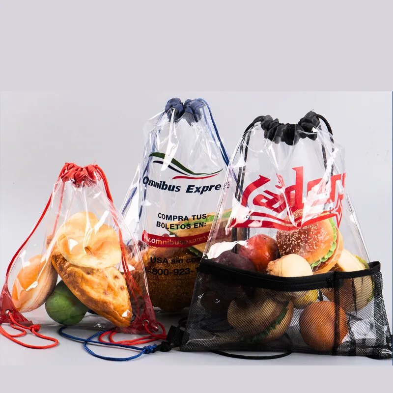 PVC drawstring bag waterproof transparent portable travel 10