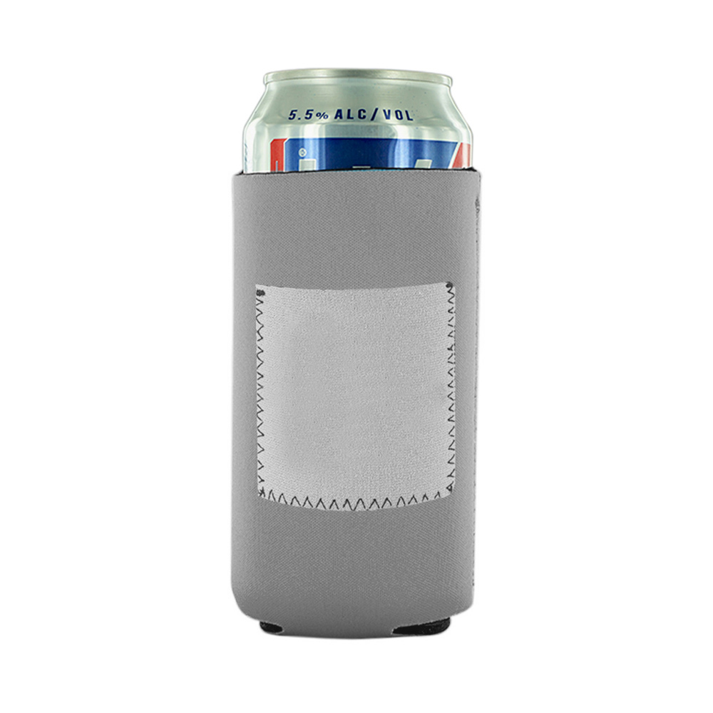 Tall Collapsible Neoprene Can Cooler With Pouch 6.29" X 3.54" 3