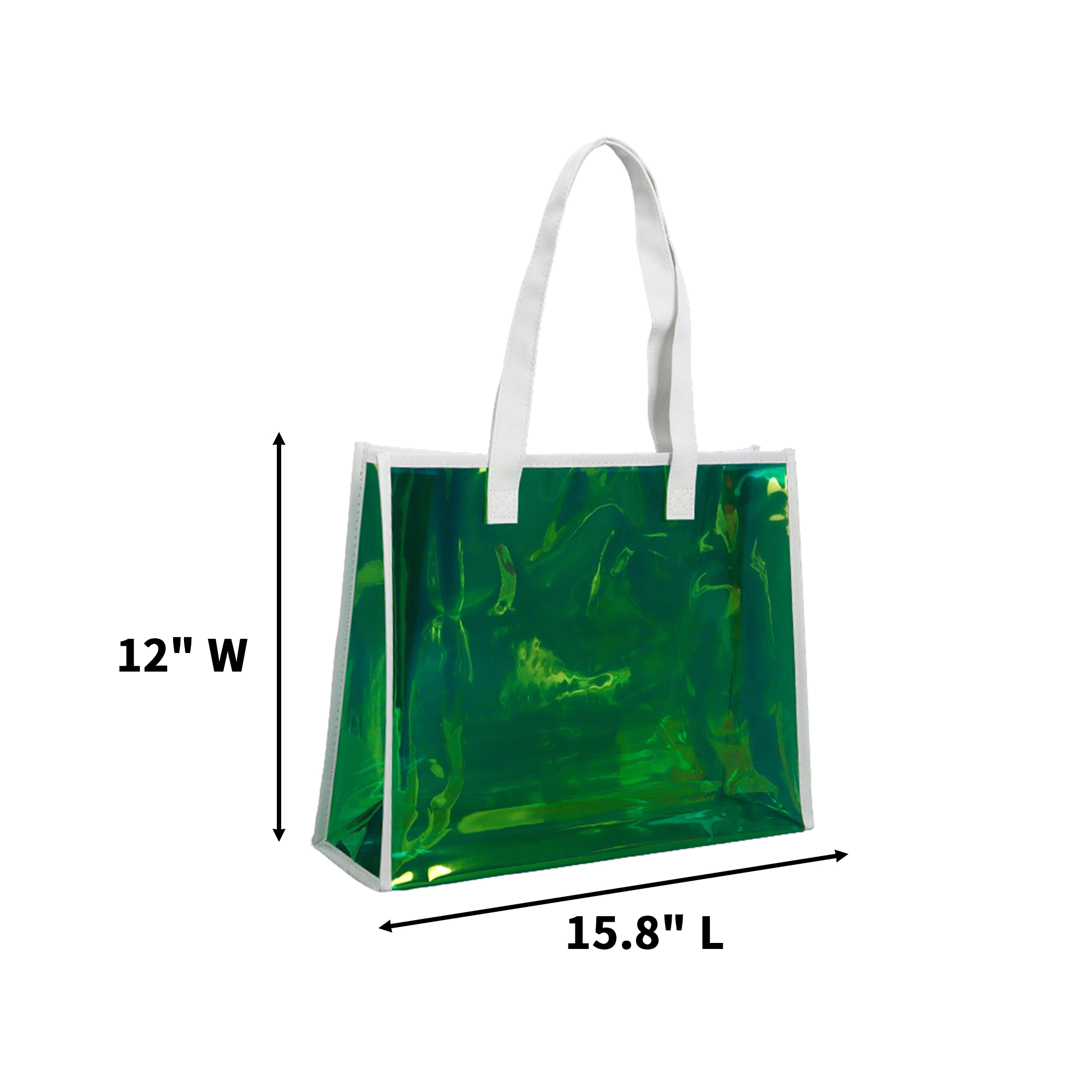 Polyvinyl Chloride Iridescent Tote, custom tote bag with logo imprint 9