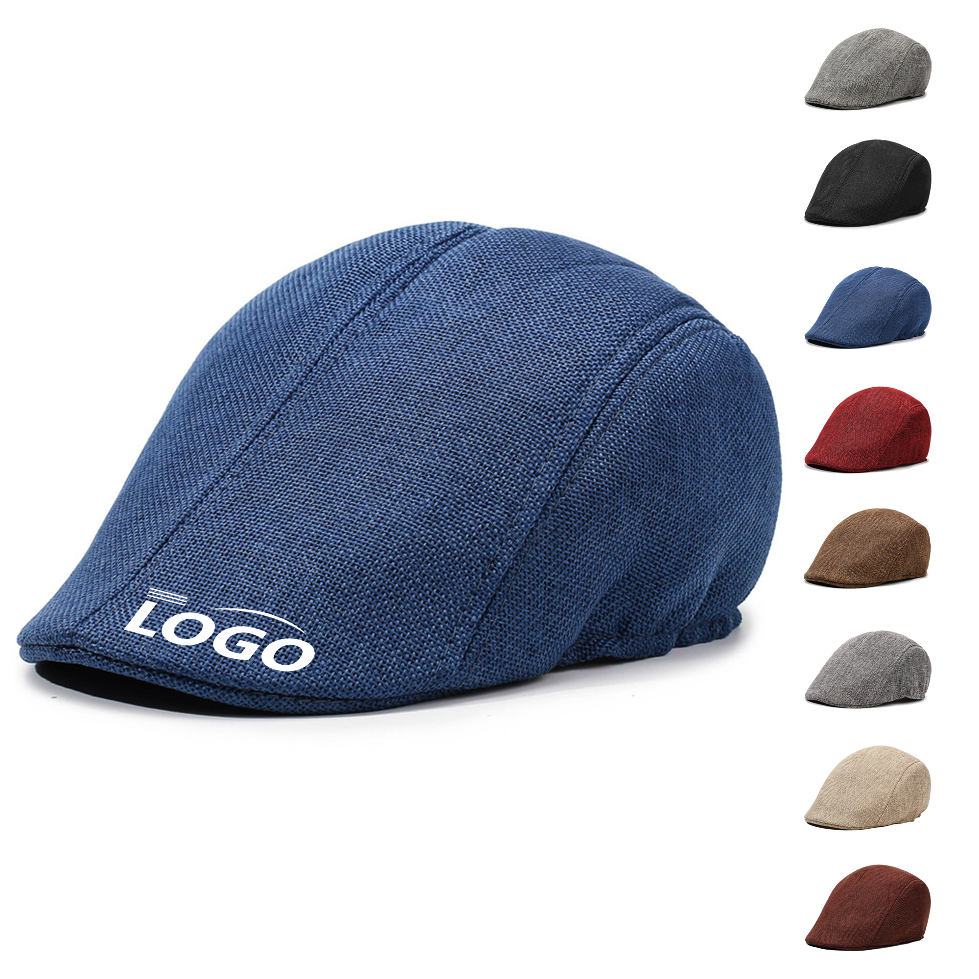 Middle-Aged Men's Linen Beret Hat 3