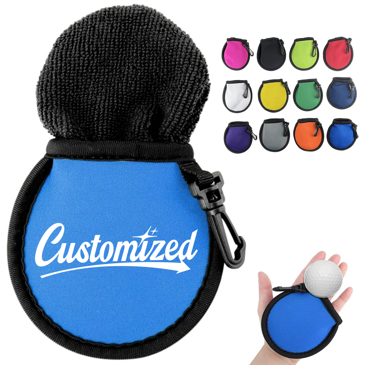 Neoprene Zippered Earphone Pouch with Clip 6