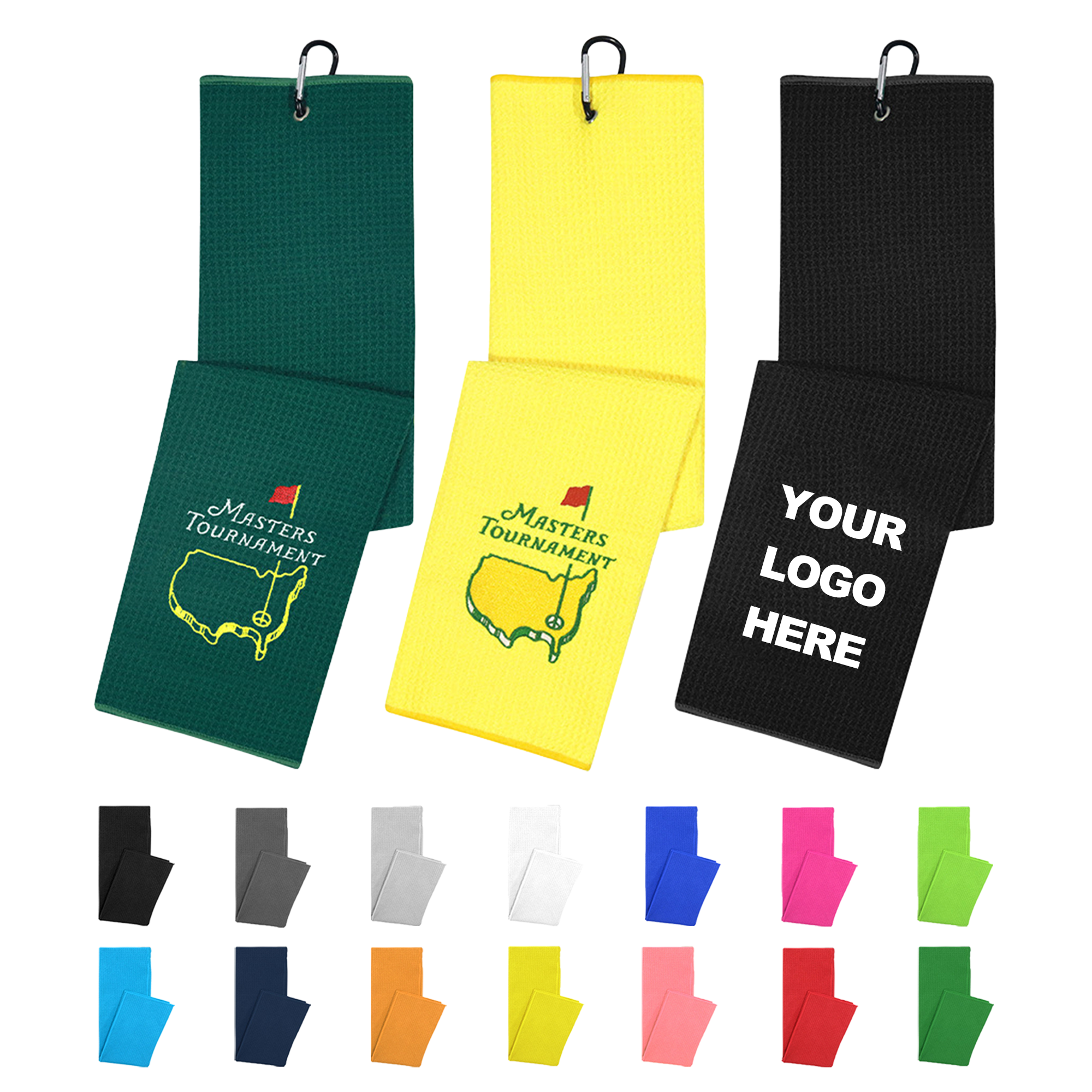 Microfiber Waffle Tri-fold Golf Towel 3