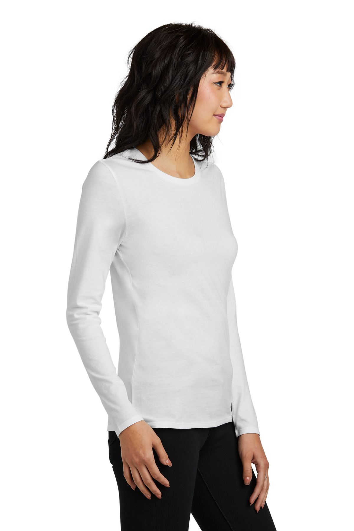 District Women's Perfect Blend CVC Long Sleeve Tee DT110 3