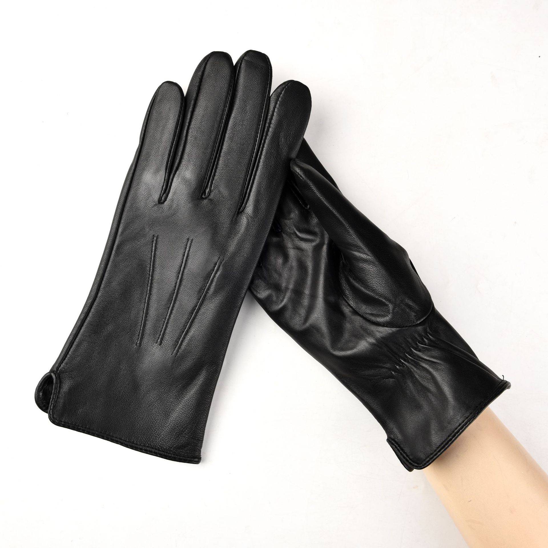Winter Genuine Leather Lambskin Gloves for ladies 2