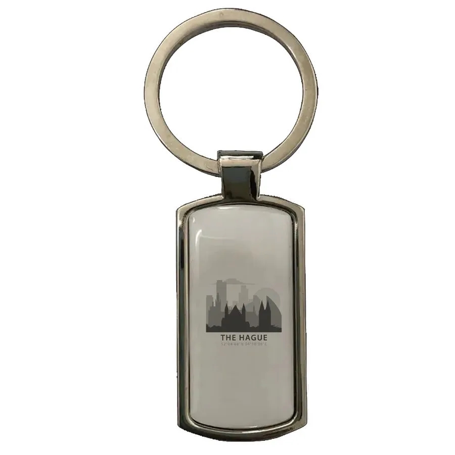 Straight Rectangle Metal Keychain 12
