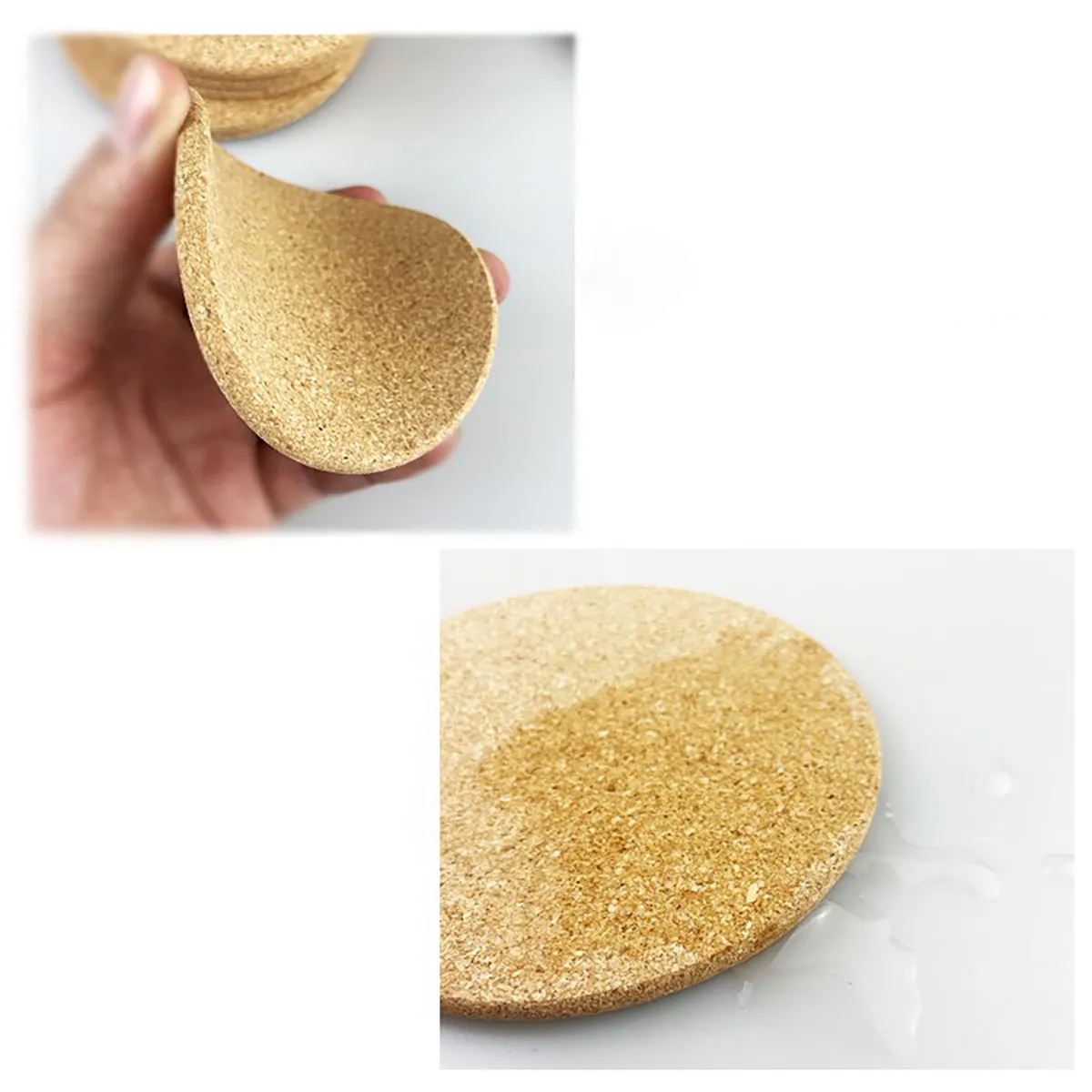 Thick Absorbent Anti-Slip Rustic Cork Coaster 6