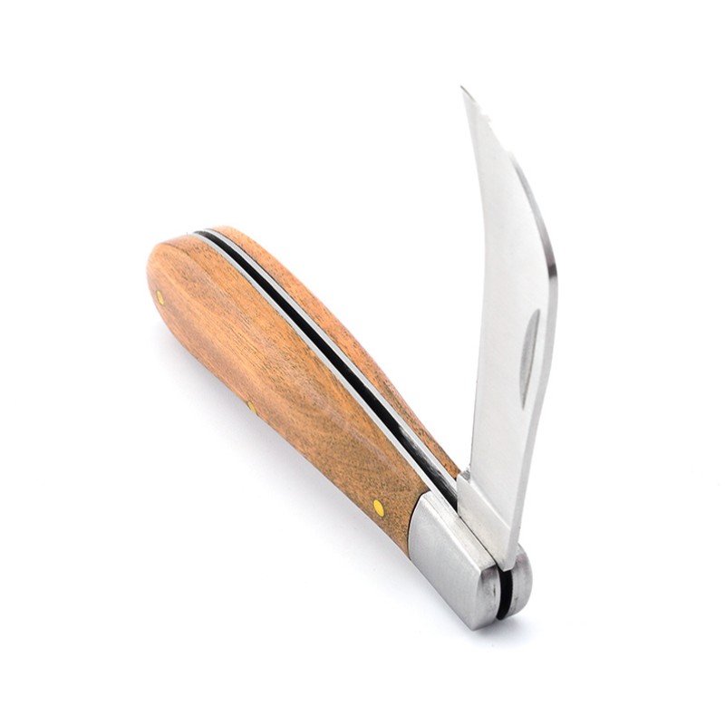 Stainless Steel Folding Pocket Knife with Wooden Handle 7