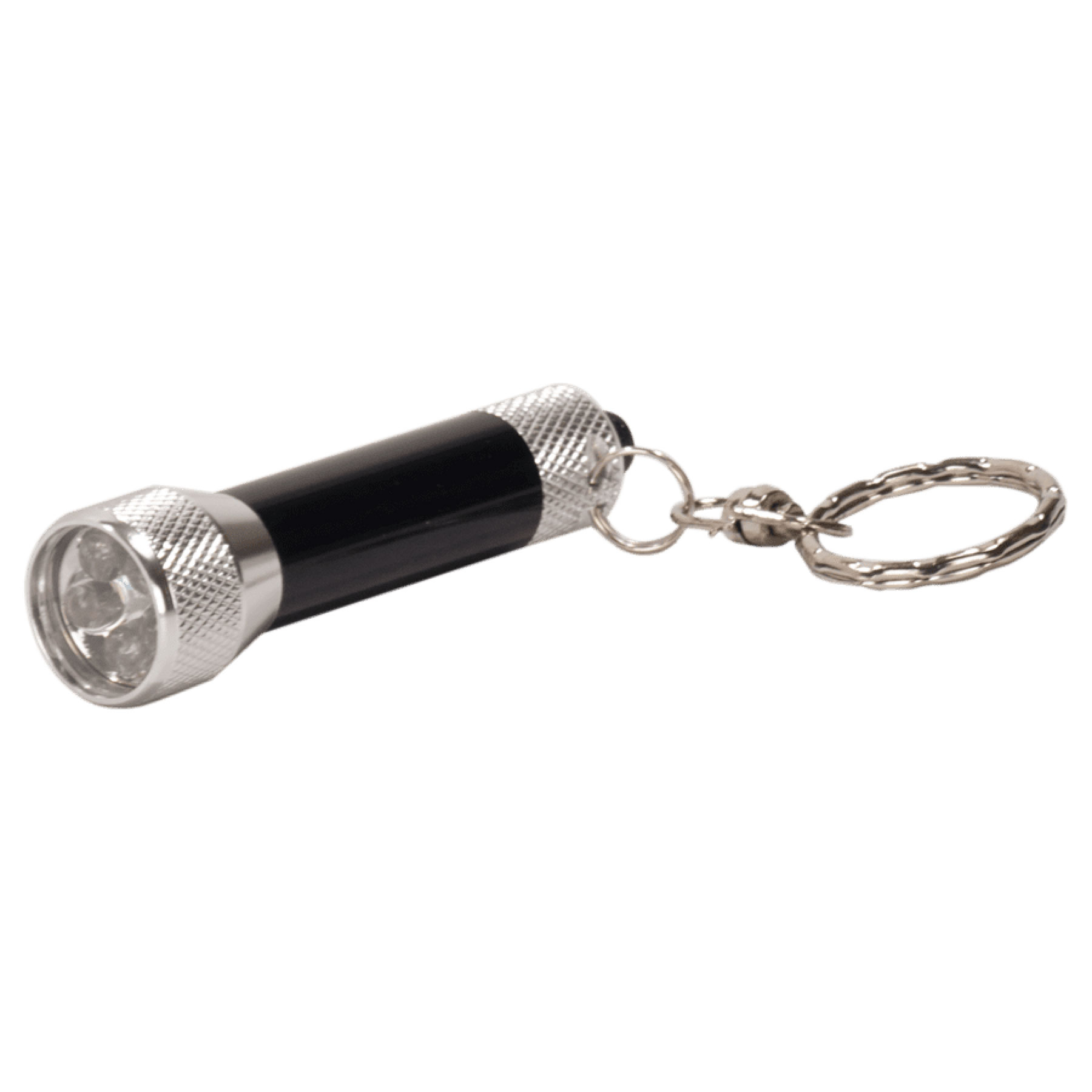 2 3/4" Black 5-LED Flashlight with Keychain 4
