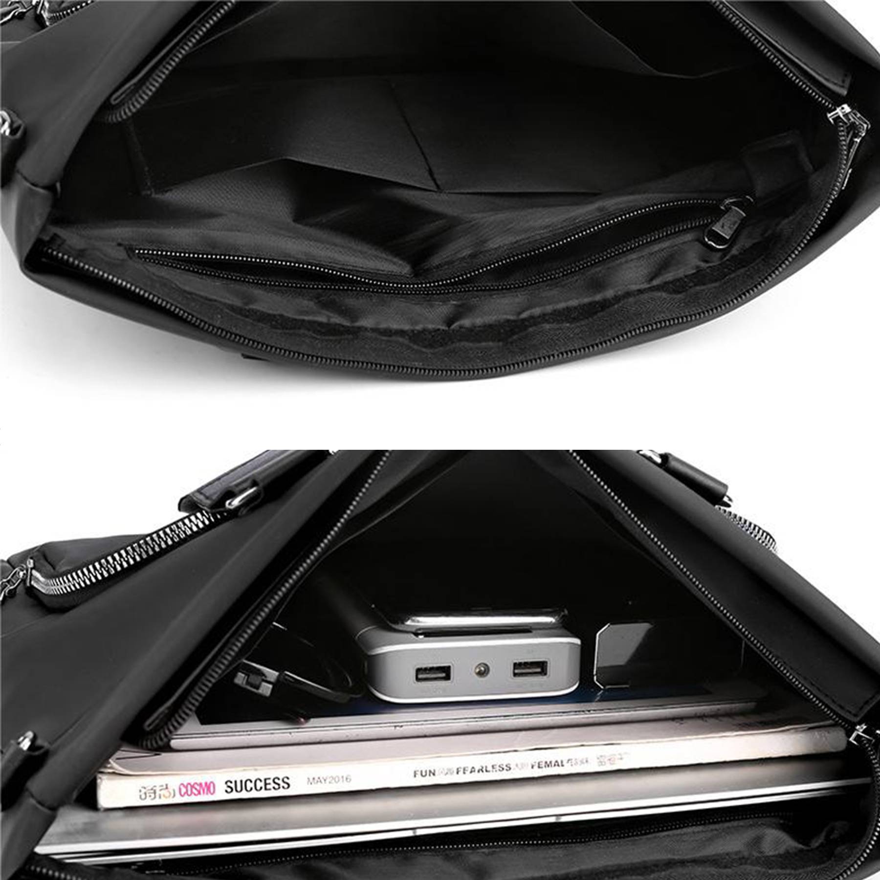 Polyurethane Business Waterproof Laptop Cross-body Bag 5