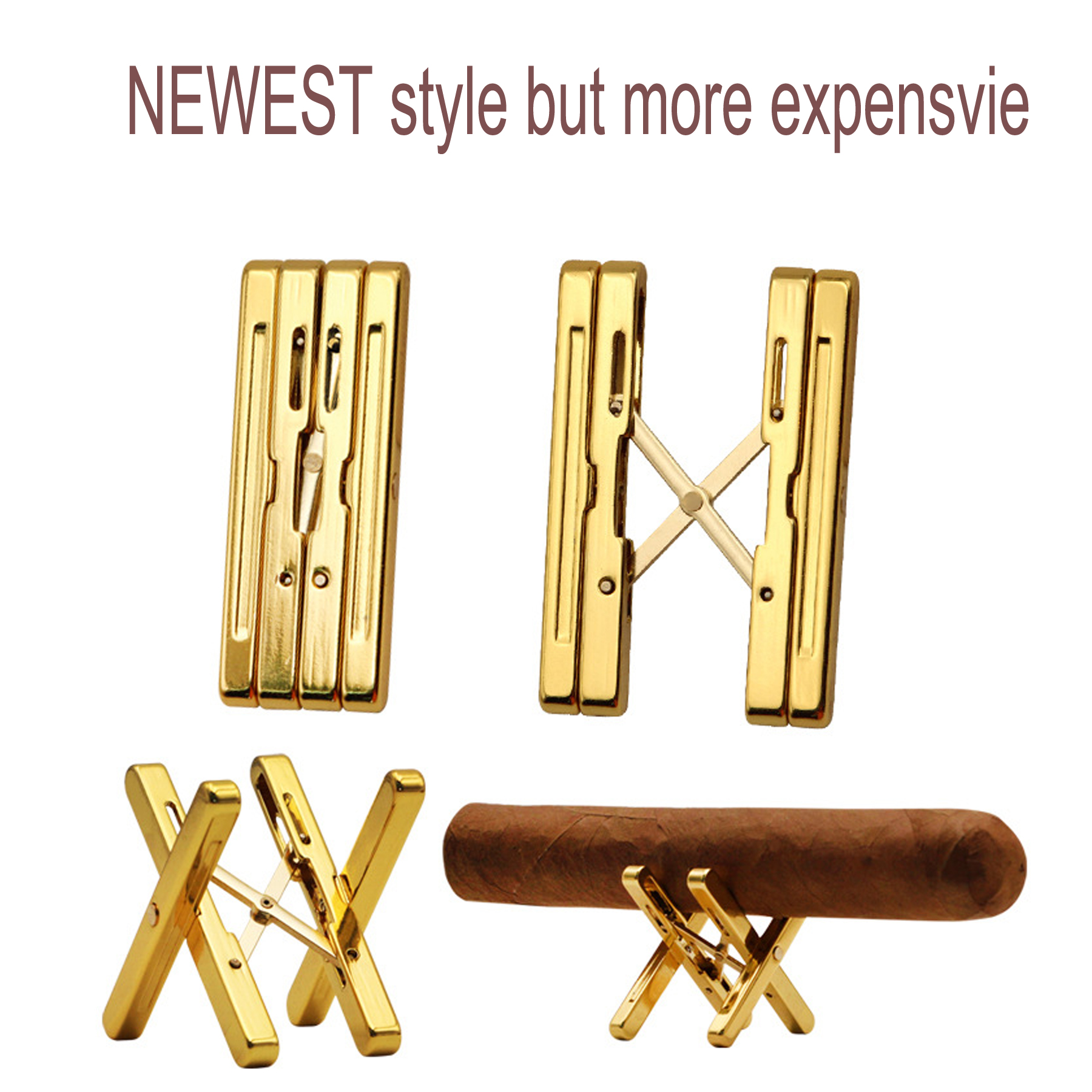 Stainless Steel Cigar Holder with Leather Pouch 5