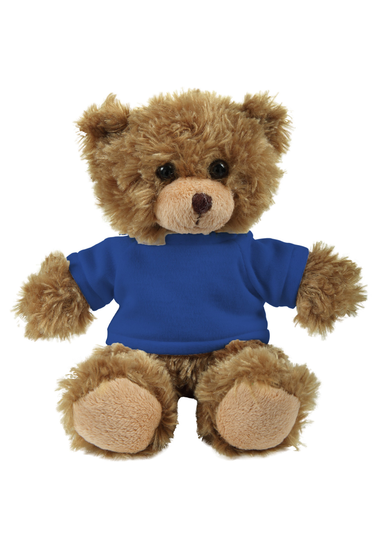soft plush Mocha Curly Sitting Bear  with t-shirt 17