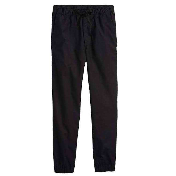 Boys' Slim Fit Twill Joggers - Black L 14/16 2