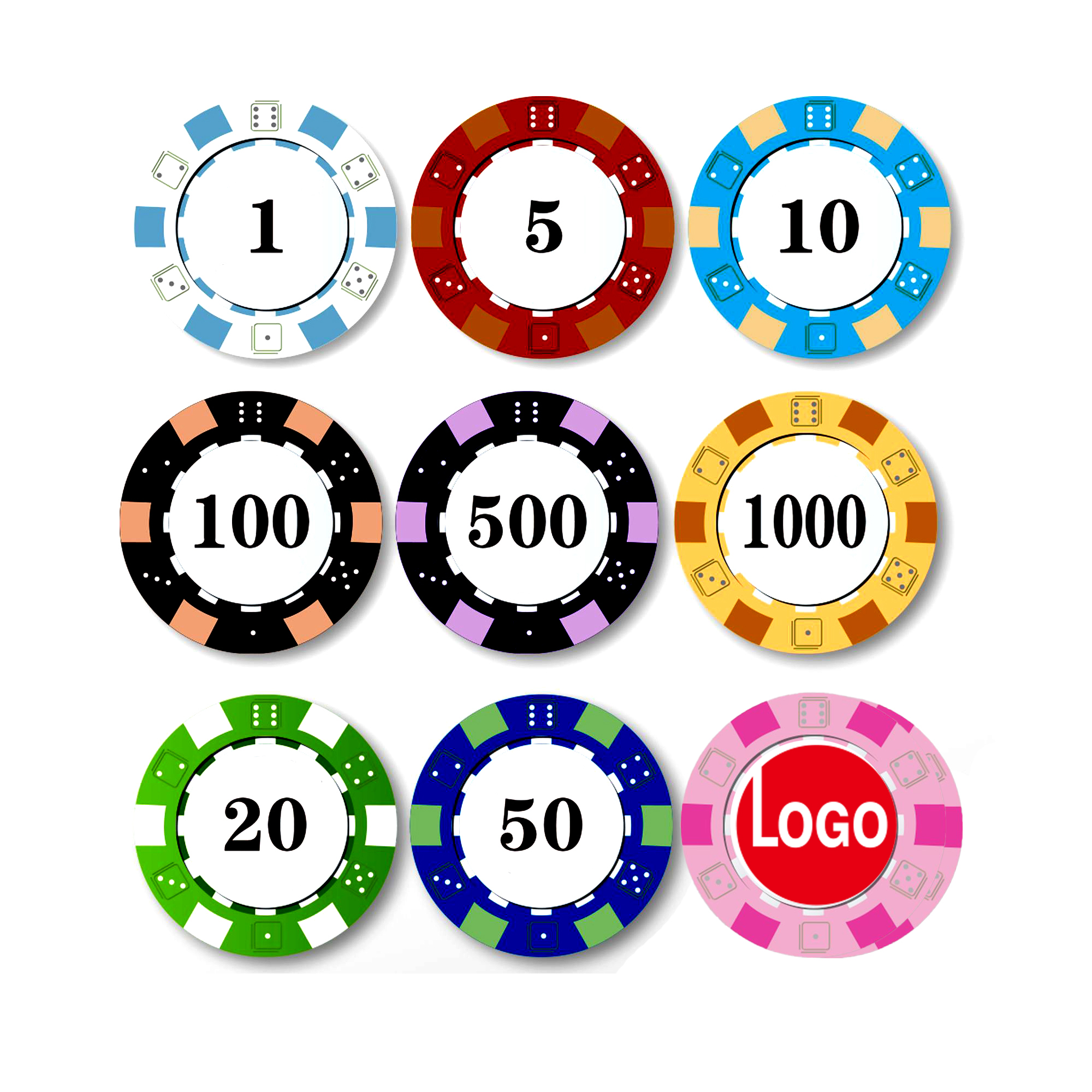 Blackjack Poker Dice Chips 2