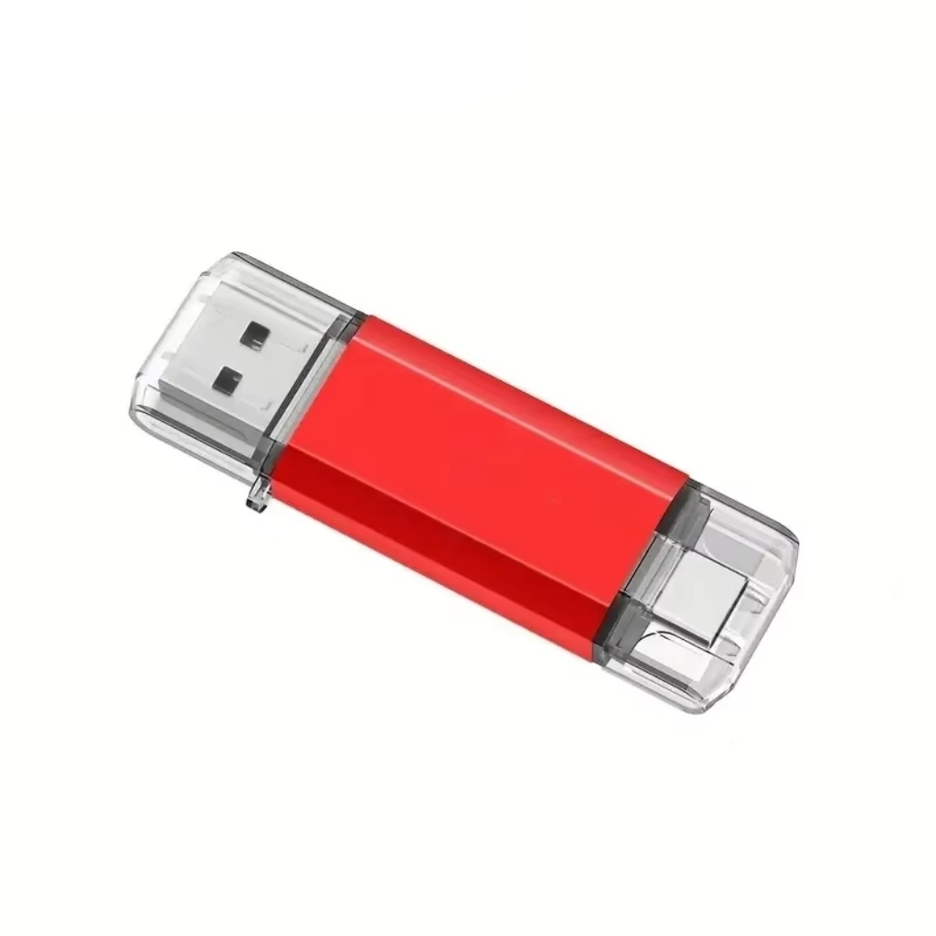 Metal Flat Style Dual Interface USB Flash Drive (8GB) 1