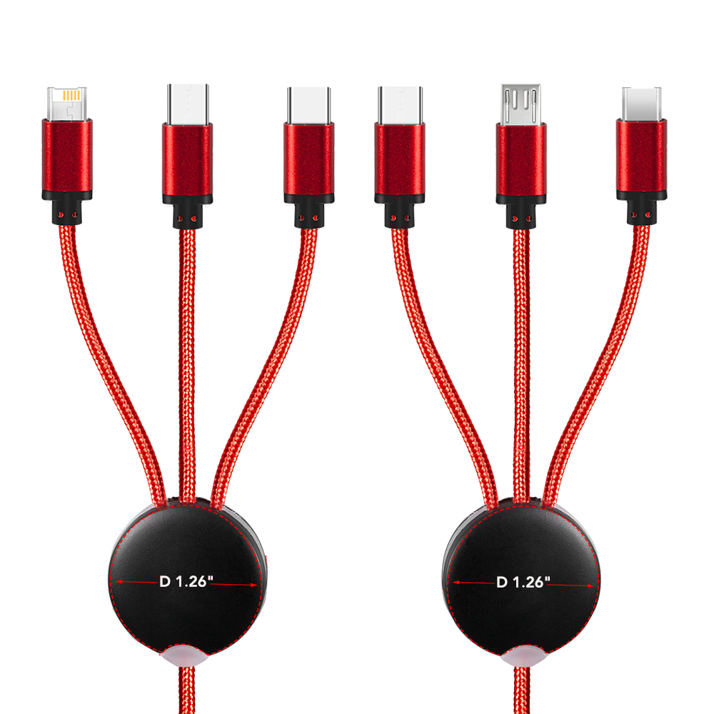 Cherry Avenue 3 in1 Logo Light Up Charging Cable with iPhone & Android 2 Simports