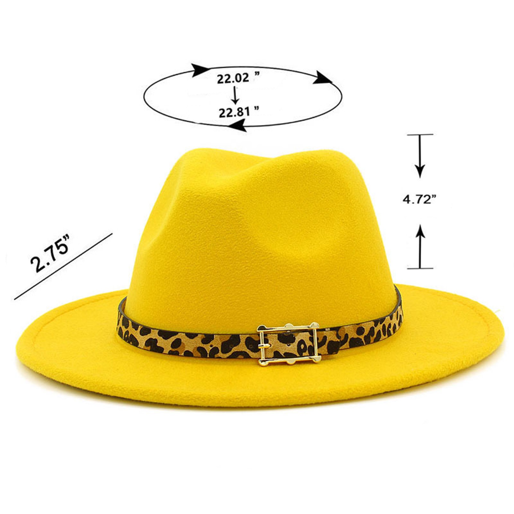 Leopard Print Colorblock Felt Fedora Panama Hat 13