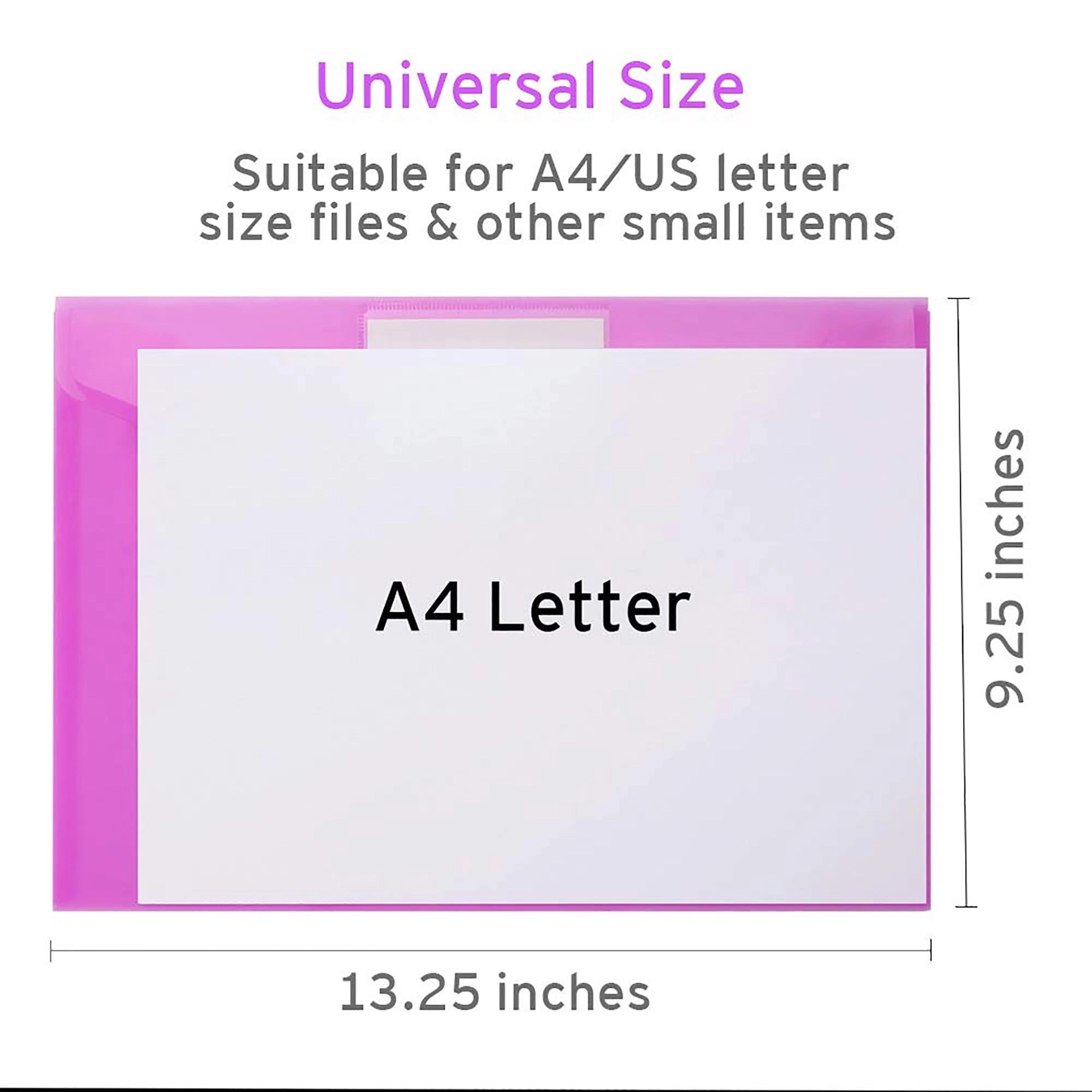 A4 Clear Document File Bag with Label Pocket 3