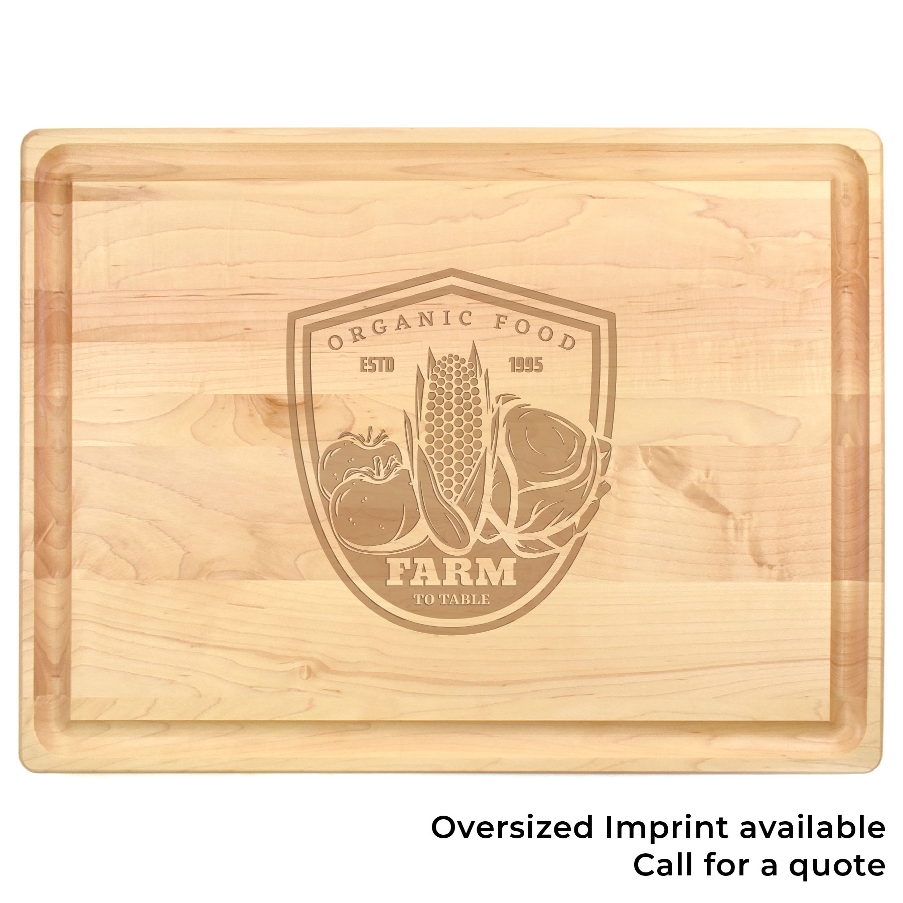 15" x 20" x 1 1/4" Maple Rectangular Butcher Block with Juice Groove 1