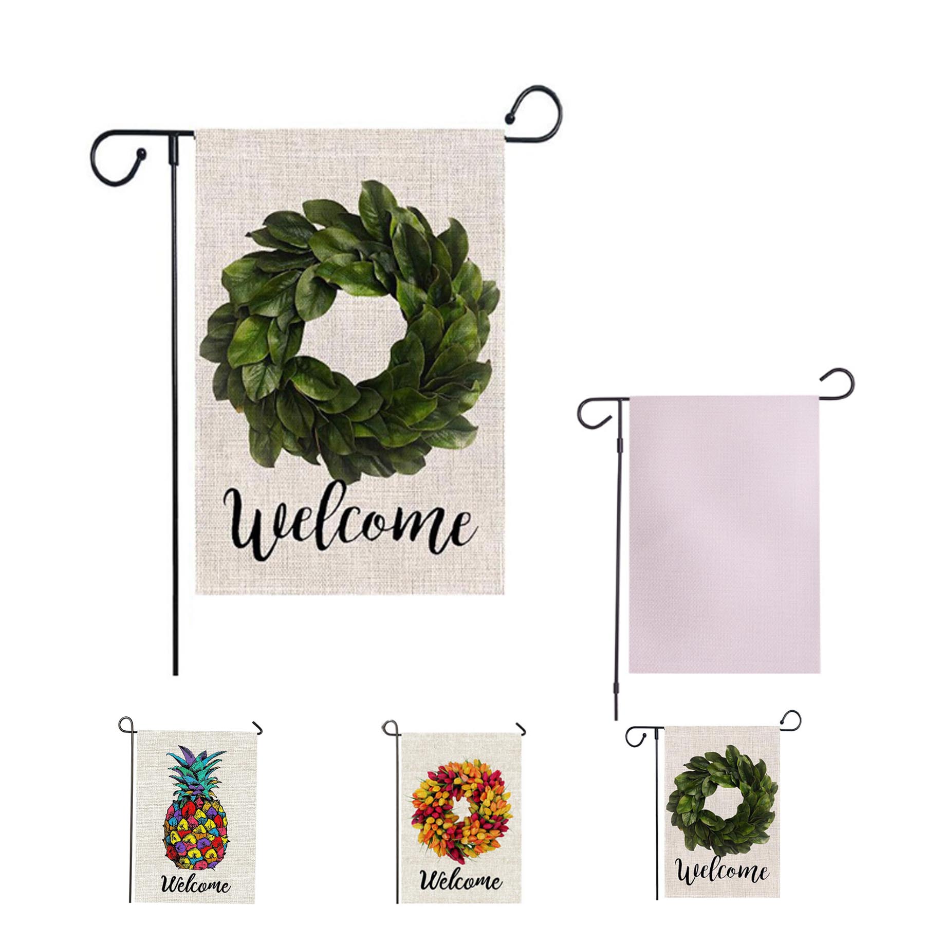 Burlap Garden Flags 2