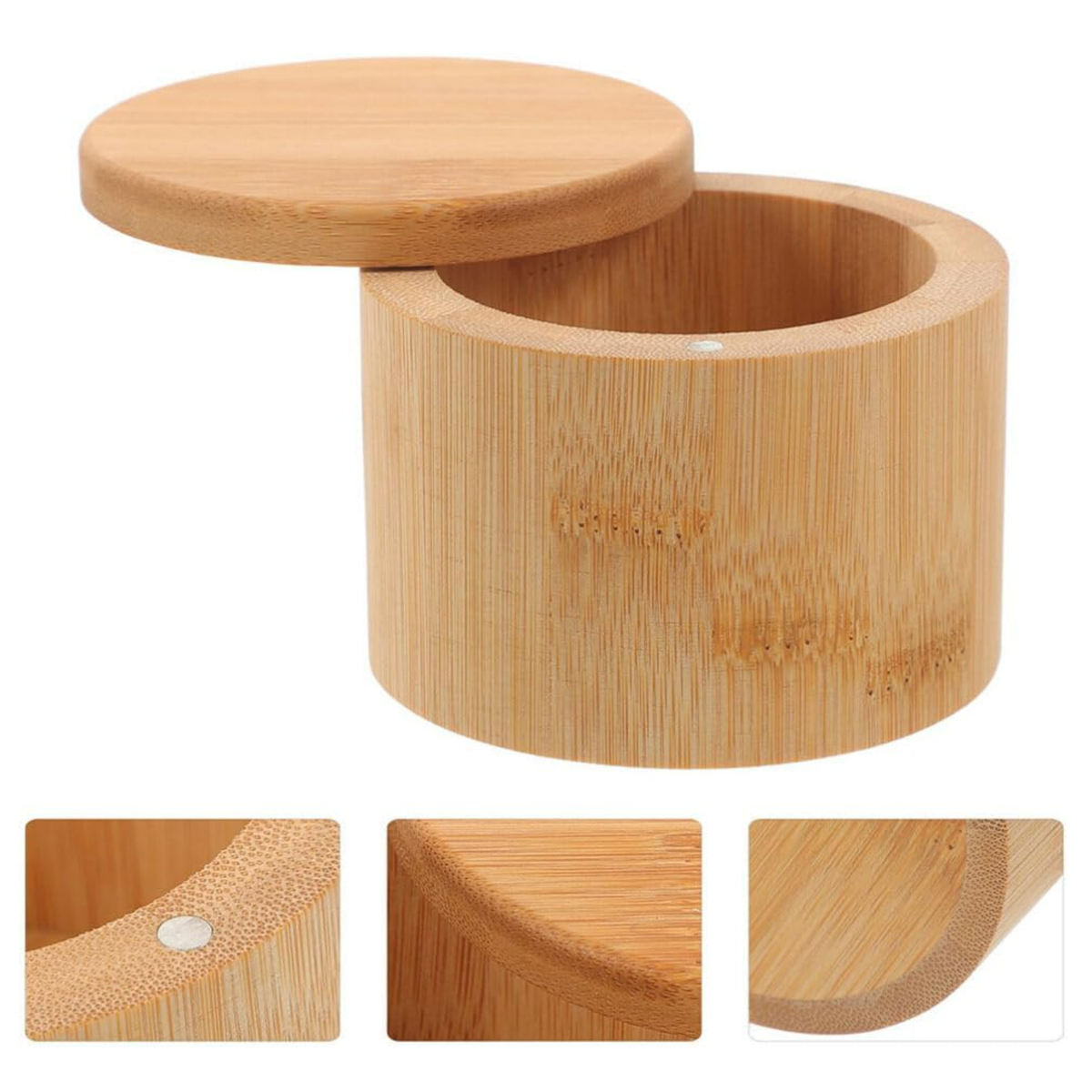 Bamboo Storage Box with Lid for Spices & Essentials 5