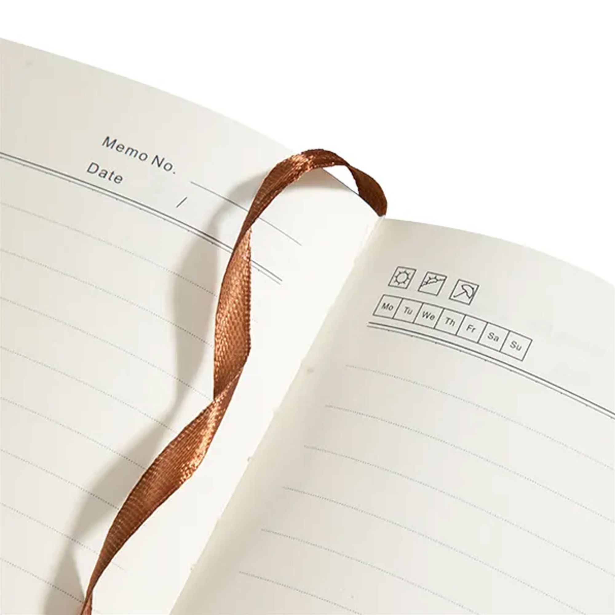 A5 PU Leather Notebook 100 Pages with Ribbon Marker 5